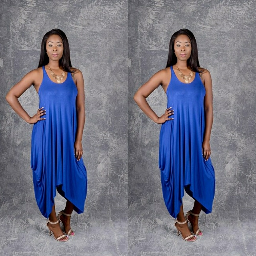 🌟Royal Blue Sleevless Harem Maxi Dress 🌟